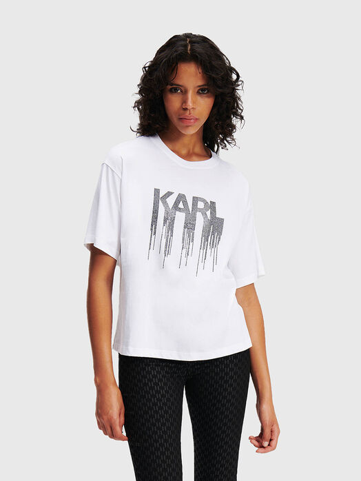 T-shirt with a fancy logo