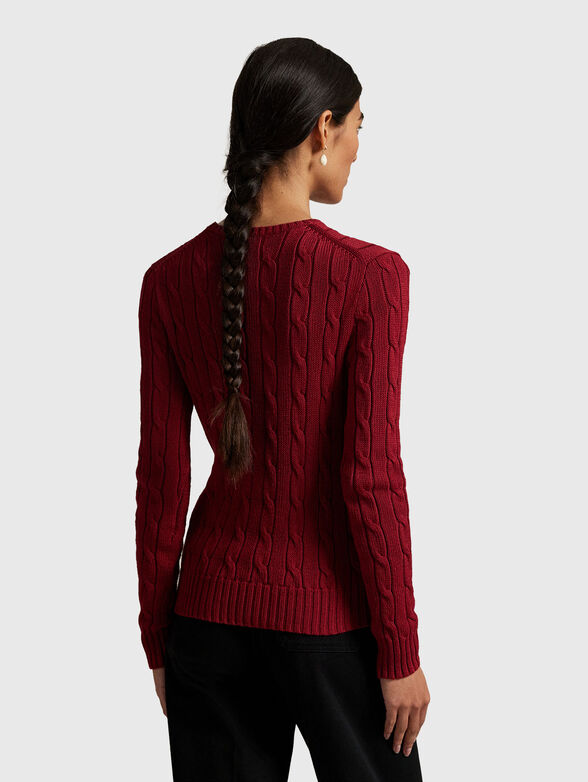 Burgundy cotton sweater - 3