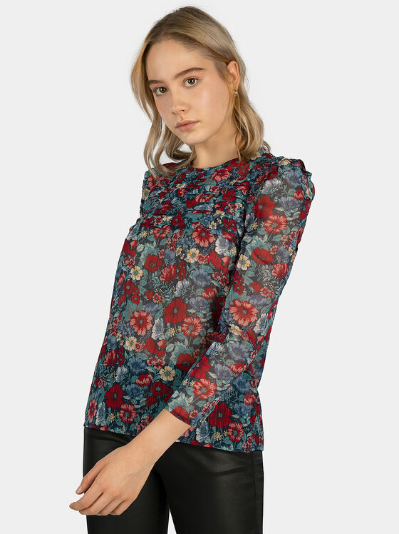 LOREN blouse with floral print - 1