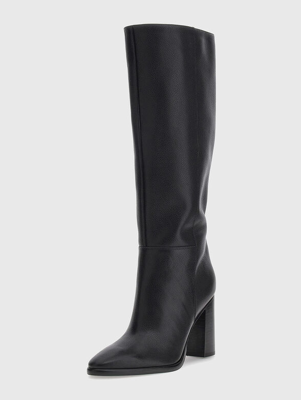 LANNIE black genuine leather boots - 2