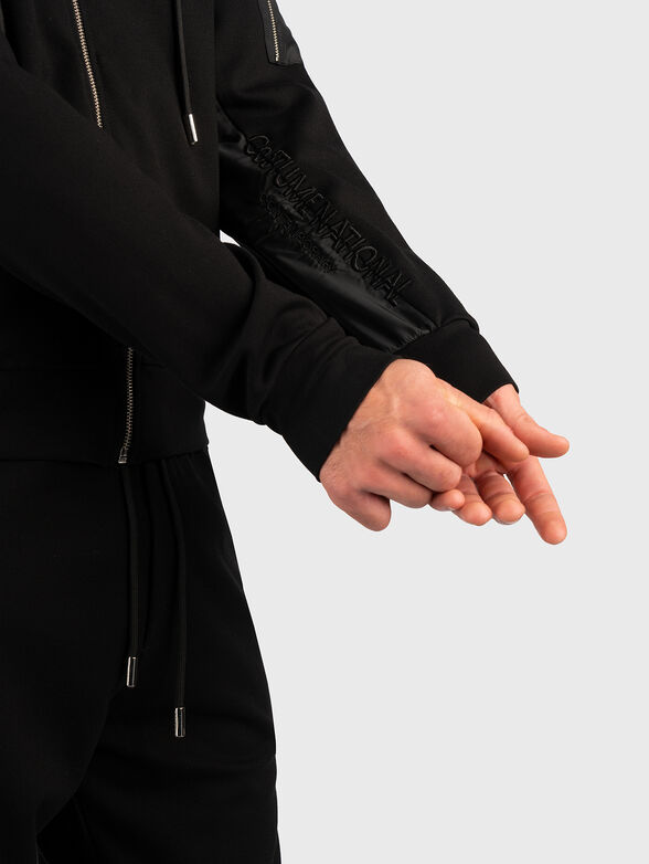 Black sweatshirt in viscose blend - 5