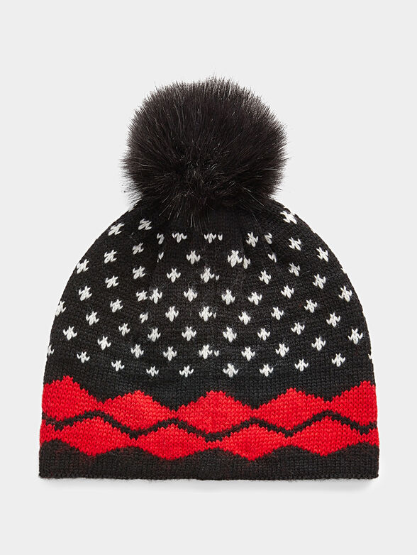 Polo Bear knitted hat with pompom - 2