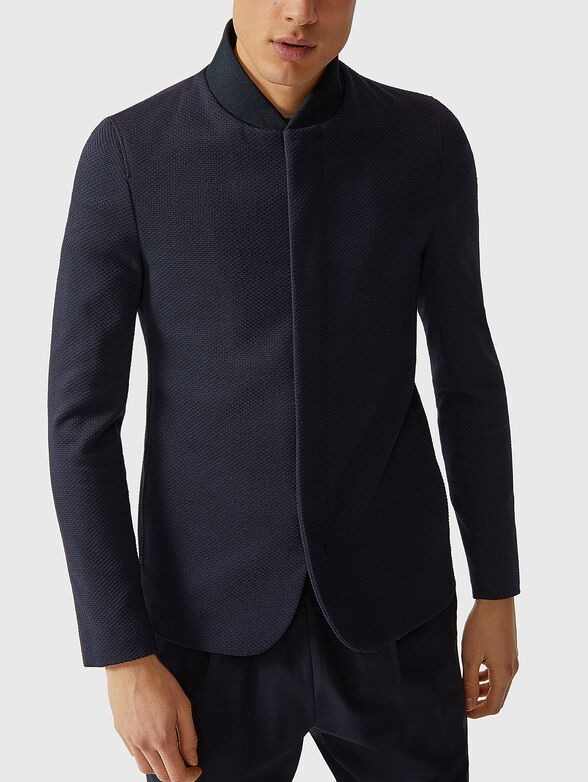 Slim jacket in dark blue - 1