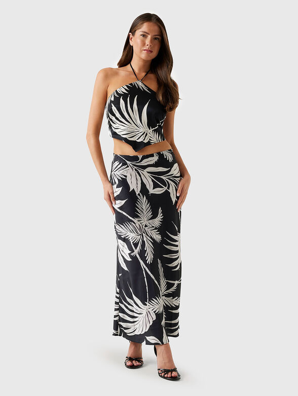 SIBILLA midi skirt with animal print - 4