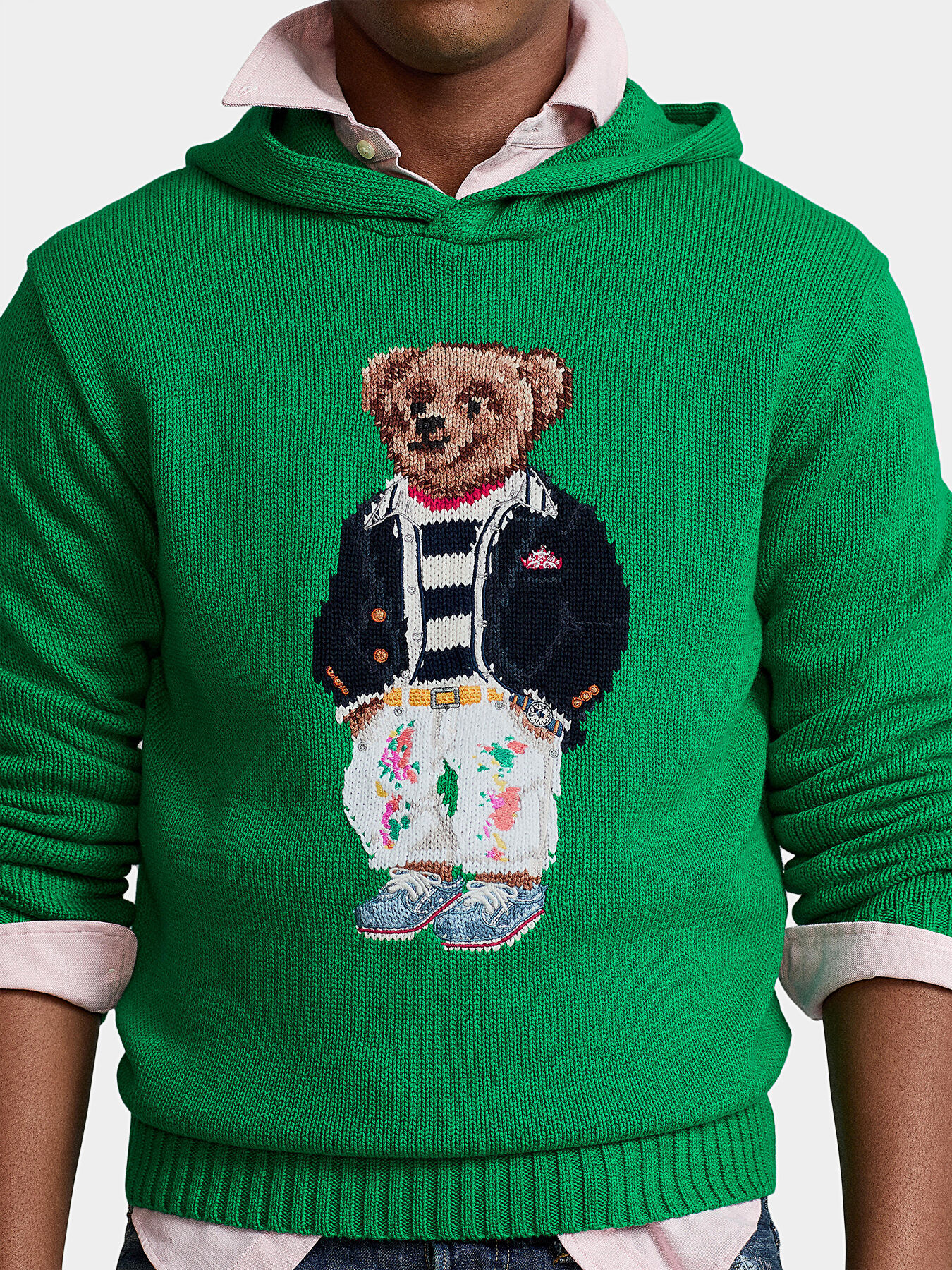 Green bear sweater online