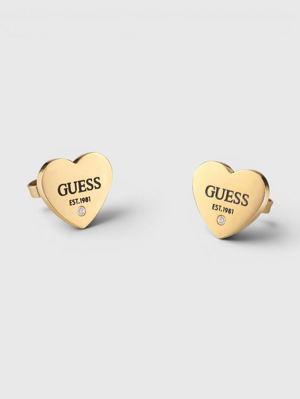 Earrings with a logo accent - 1