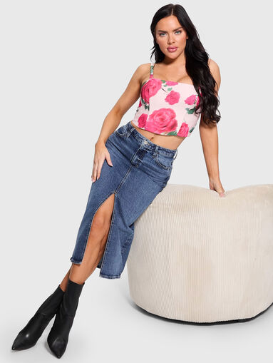 RAISSA floral print bustier - 5