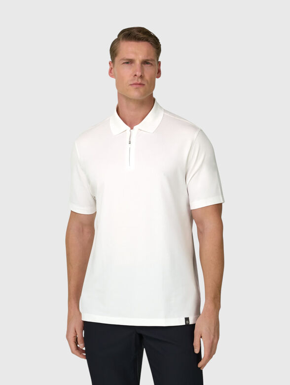 White zip polo shirt - 1
