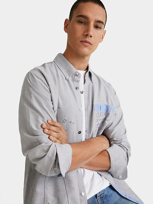 Shirt in grey color - 4