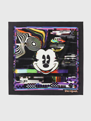 MICKEY MOUSE multicolored glitch print scarf - 3