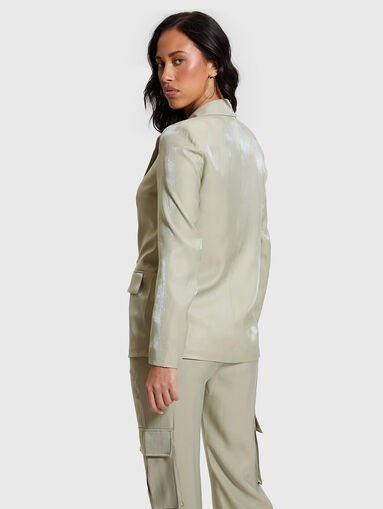 ADRIANA black satin blazer - 3