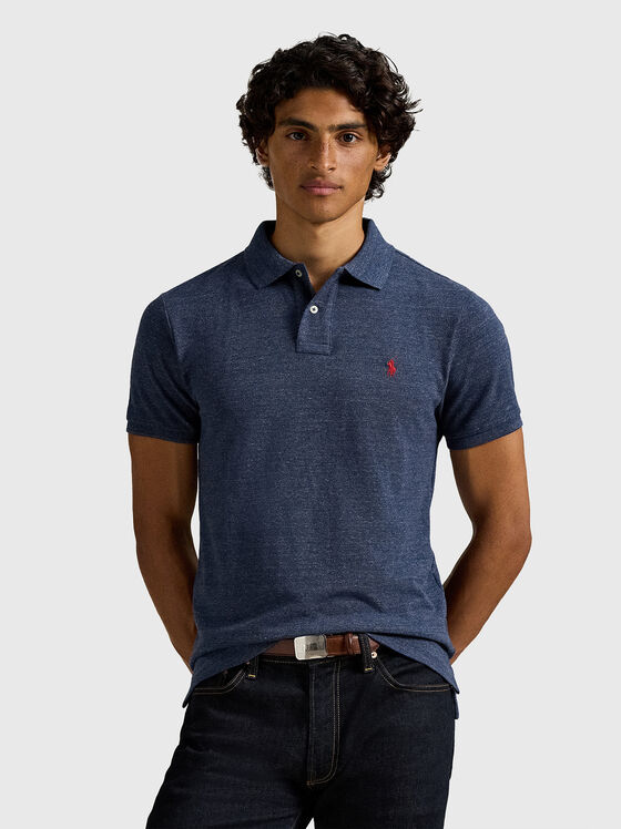 Cotton polo shirt with buttons - 1