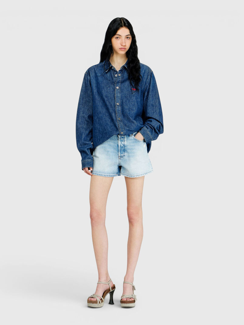 DE-HELIOS light blue denim shorts - 3