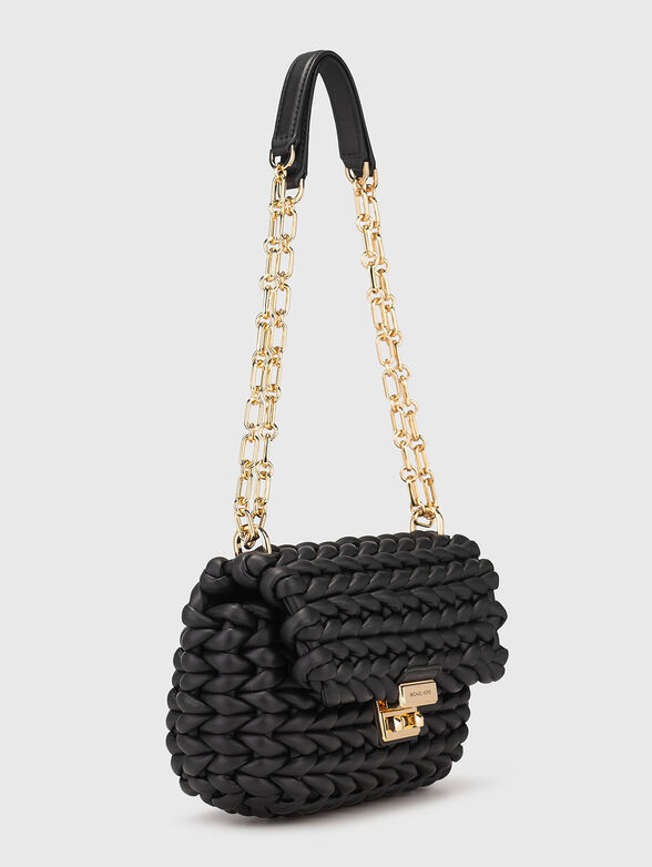 Leather bag with woven effect - 4