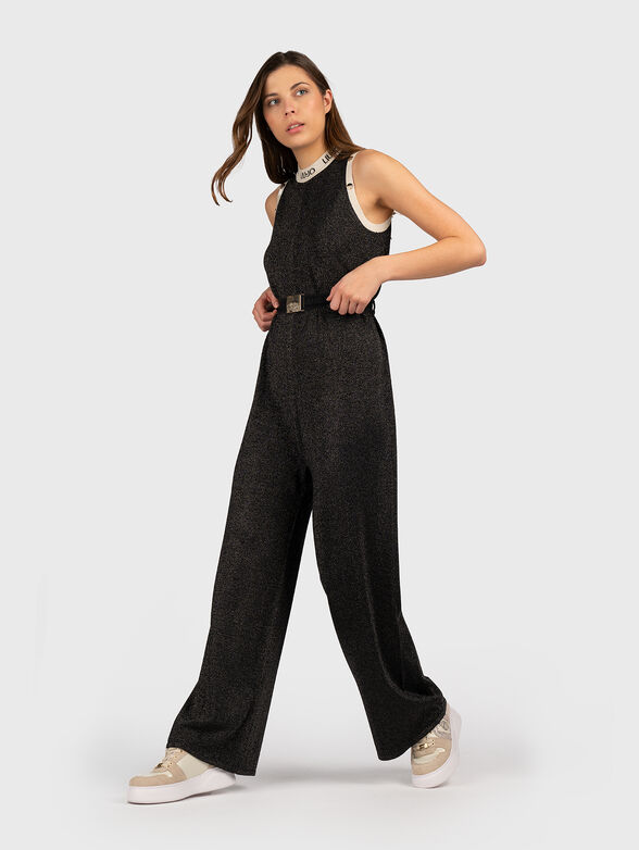 Shiny jumpsuit with logo details - 6