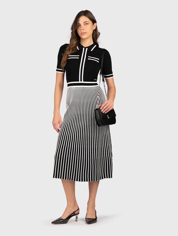 Midi dress with embroidered logo - 1