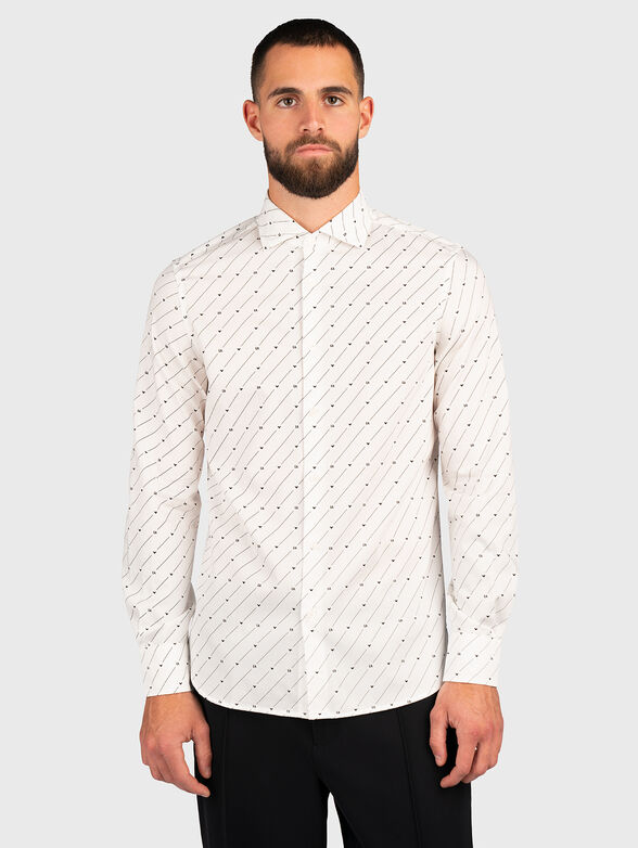 Cotton shirt with graphic print - 1