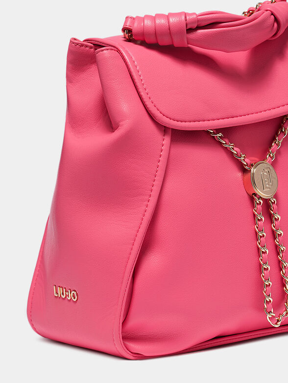 Beige backpack with chain details - 4