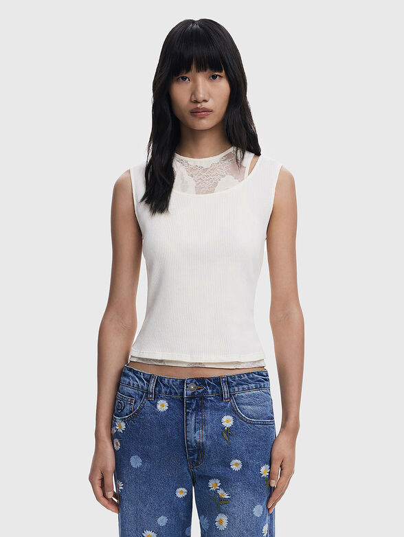 Jeans with floral embroidery - 3