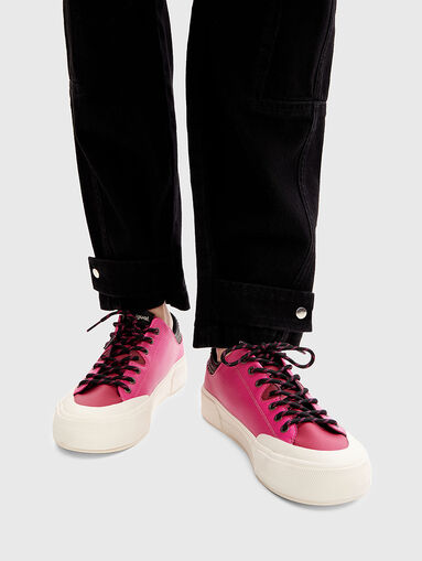 Eco leather studded sneakers  - 5