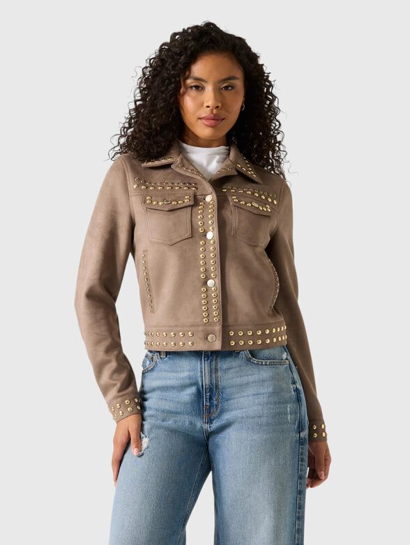 IRINA  jacket with gold tone studs - 1