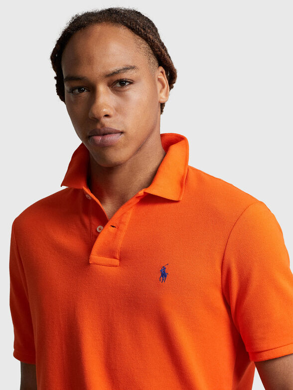 Orange cotton Polo-shirt - 3