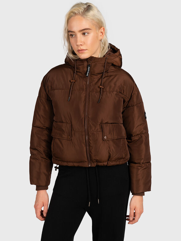 AMANDINE black cropped jacket with pockets - 1