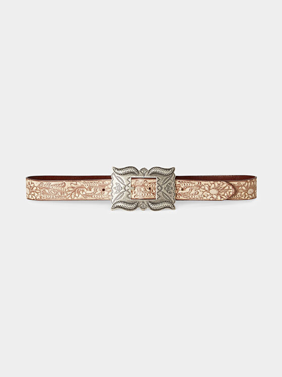Leather belt with art motifs - 1