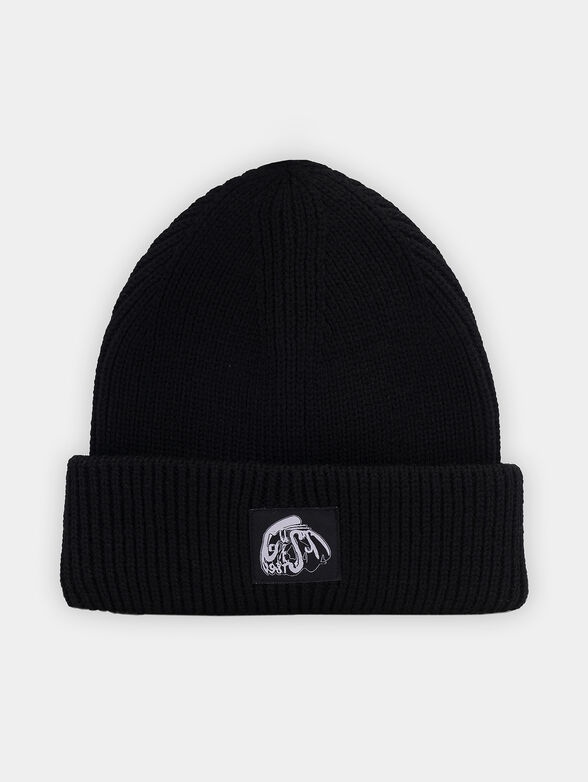 Black knitted hat - 1