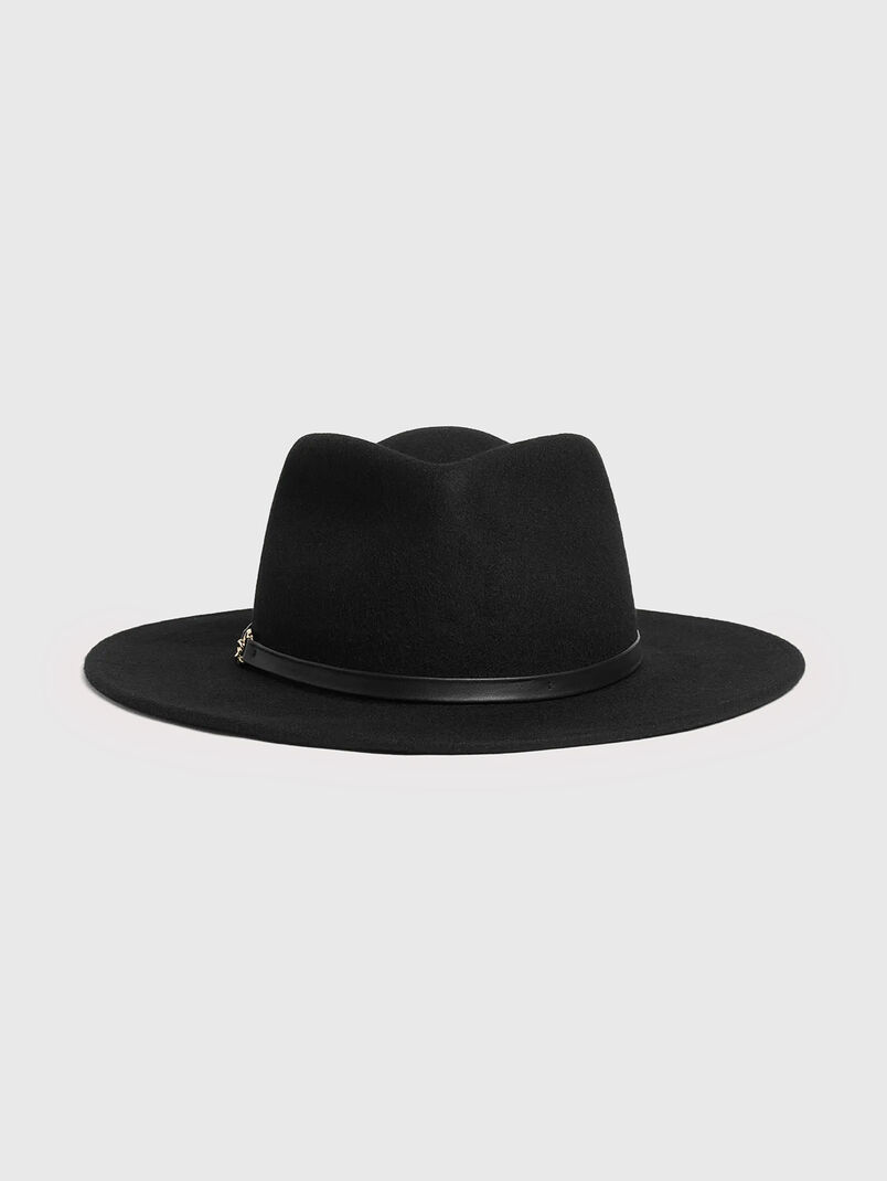 Wool and leather fedora hat - 3