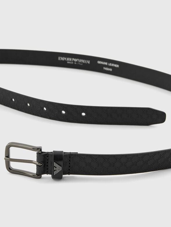 Leather belt with logo - 2