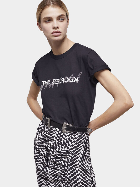 T-shirt with contrasting print - 1
