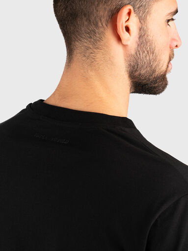 Cotton T-shirt with oval neckline - 4