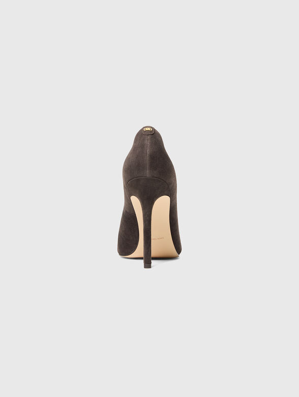 Black suede heels - 4