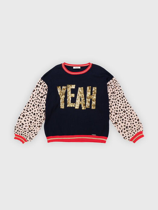 Sweatshirt with animal print
