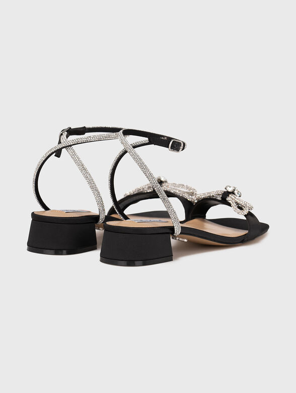 MIABLE black sandals with applied rhinestones - 3