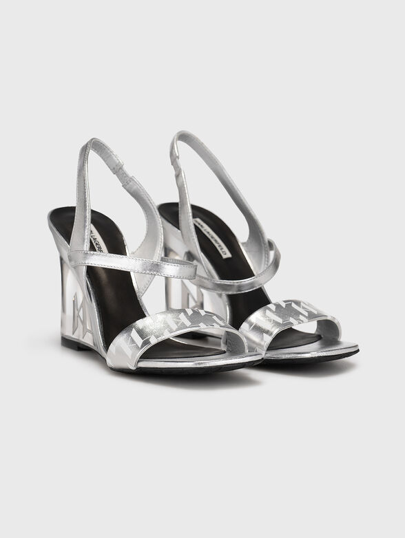 ICE WEDGE silver sandals - 2