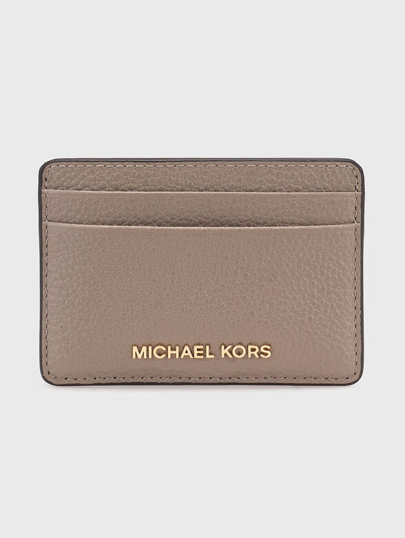 Leather cardholder with logo - 1