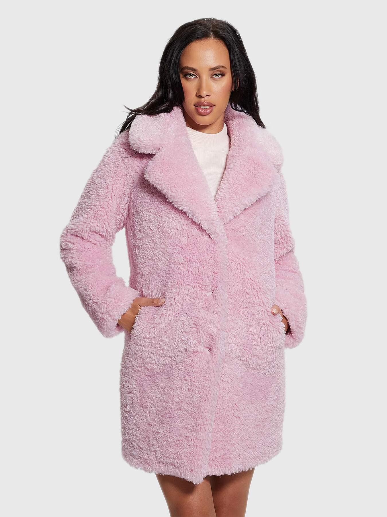 Guess pink coat store