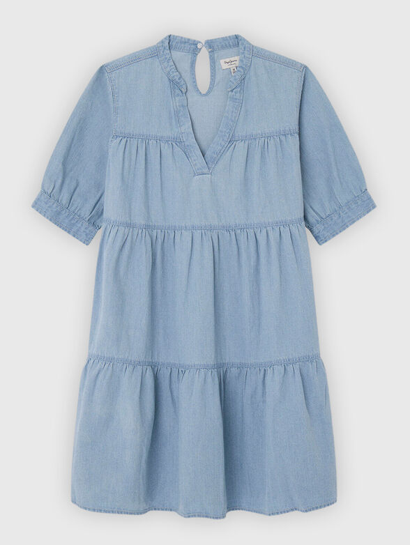 V-neck denim dress - 1