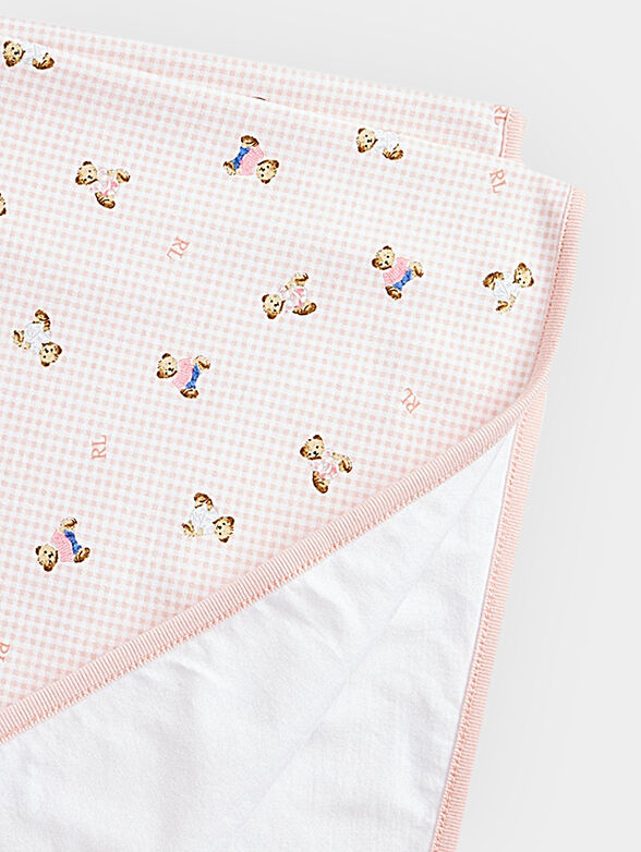 Pink blanket with Polo Bear logo print - 2