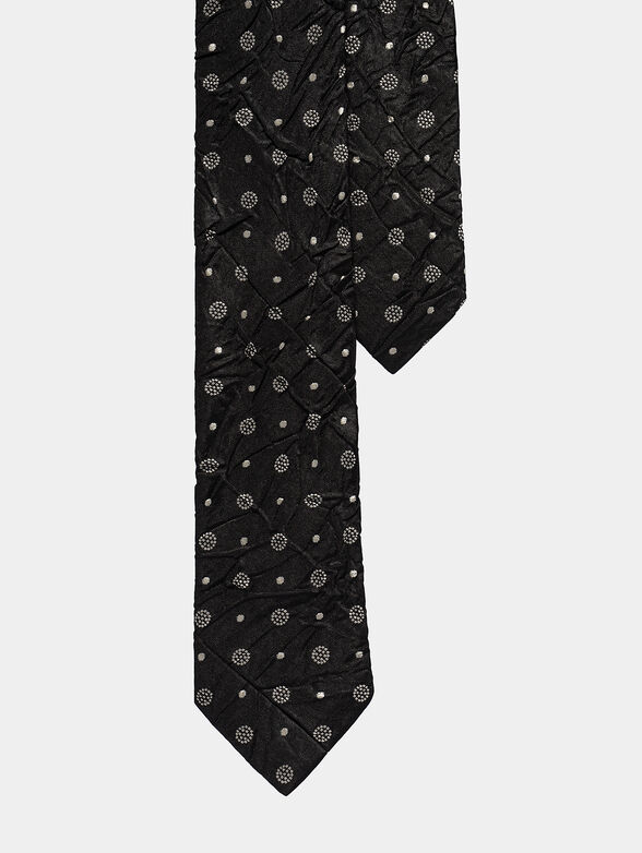 Silk tie with wrinkled effect - 1