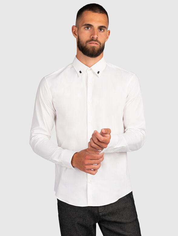 ERMO black cotton blend shirt - 1