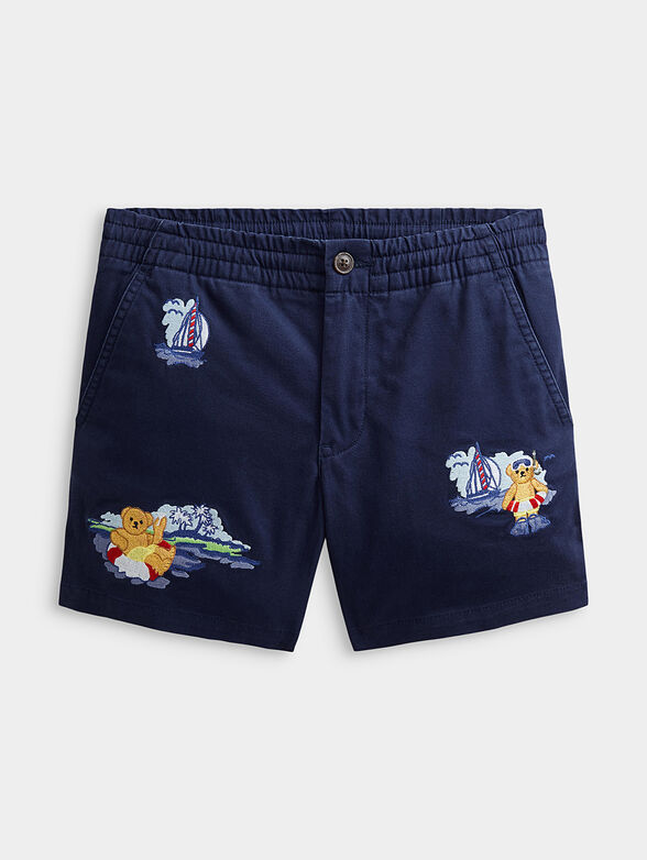 Shorts in dark blue color - 1