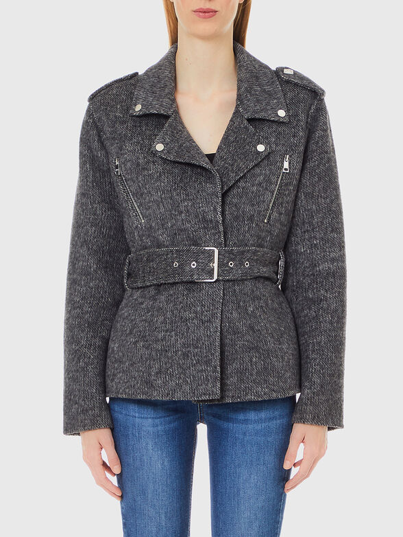 Short coat with belt - 1