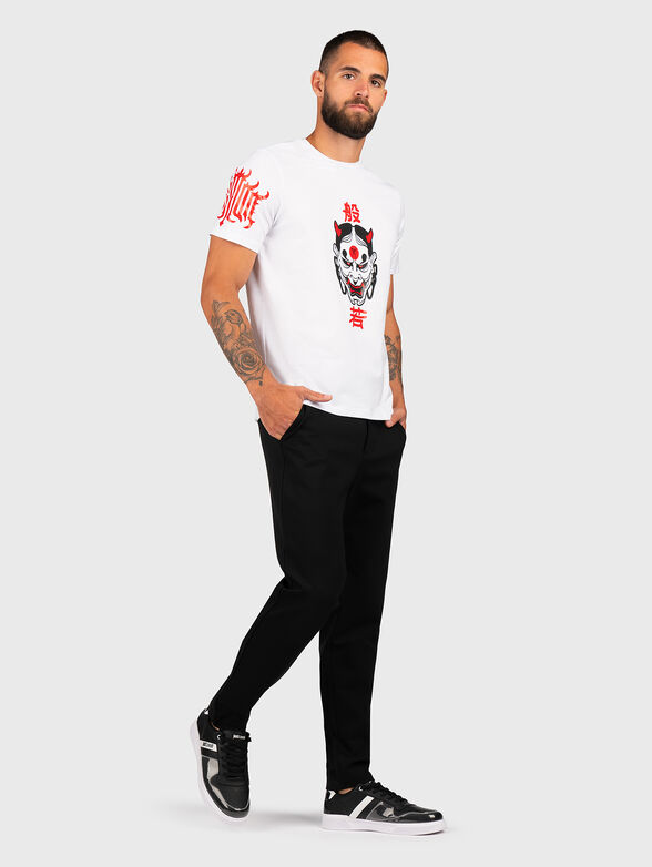 Cotton T-shirt with contrast print - 6