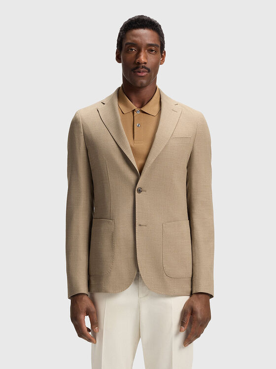 P-HANRY slim wool blend jacket - 1