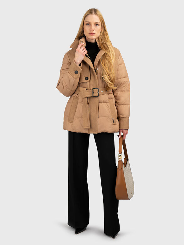 Quilted jacket with belt - 2