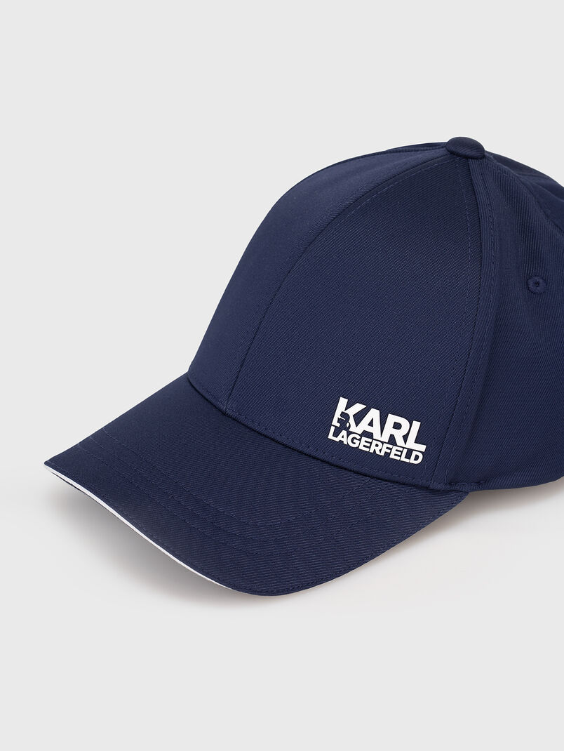 Baseball cap with contrast logo print - 3