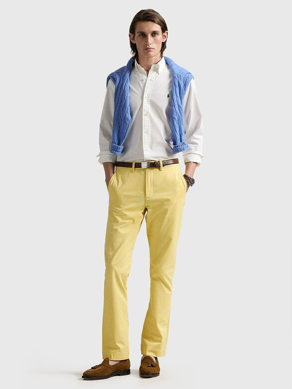 Cotton shirt with embroidered logo - 1